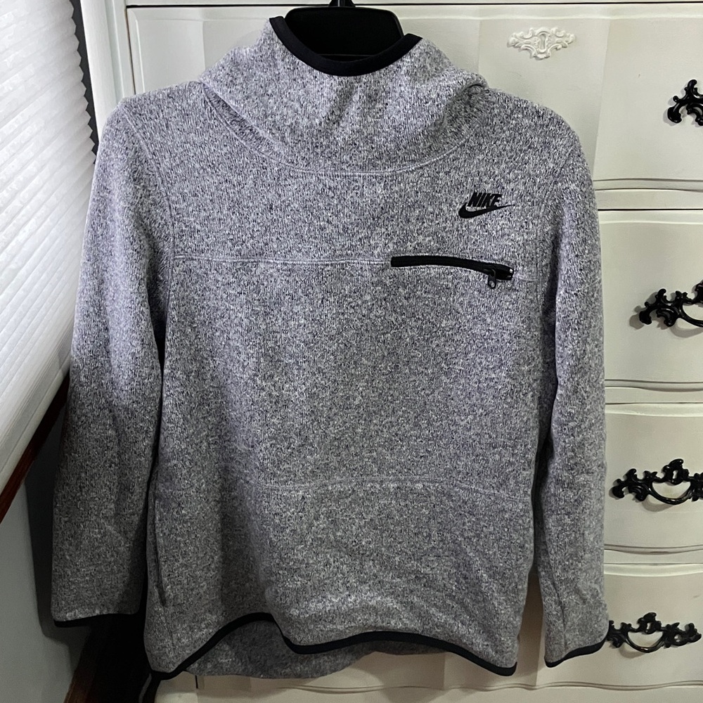 Nike Heather Blue/Gray Fleece Pullover Swoosh Women’s Hoodie